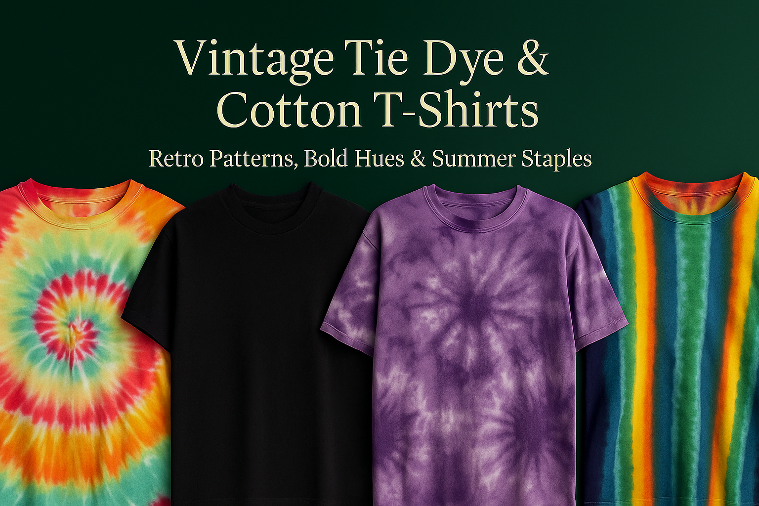Vintage, Tie Dye and Cotton T-Shirts