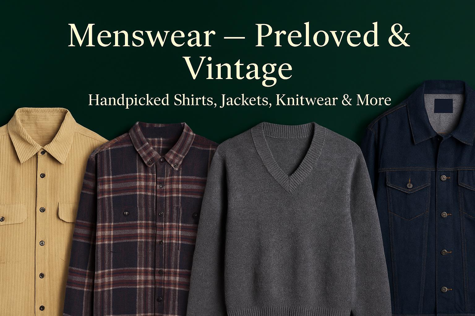 👕 Menswear – Vintage, Retro & Preloved Style