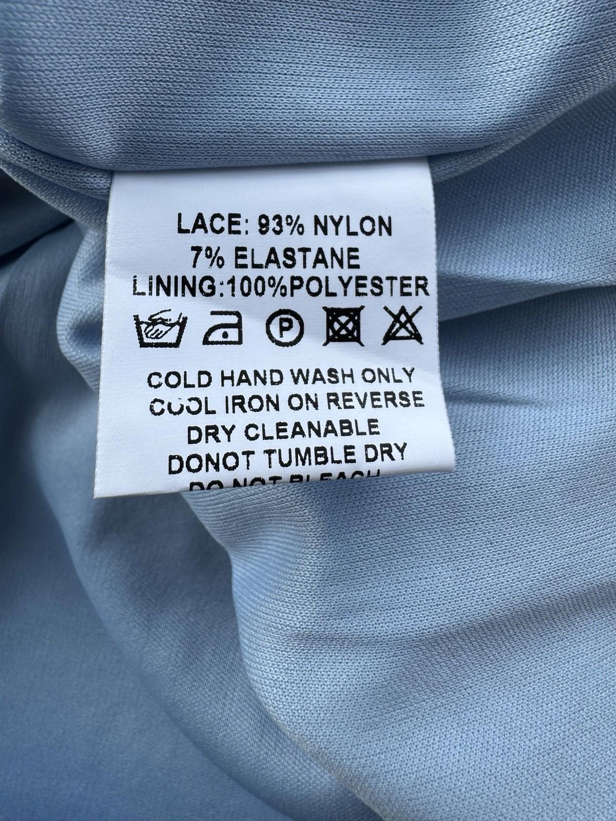 Floral Lace Bodycon Dress with 3/4 Sleeves - size 8