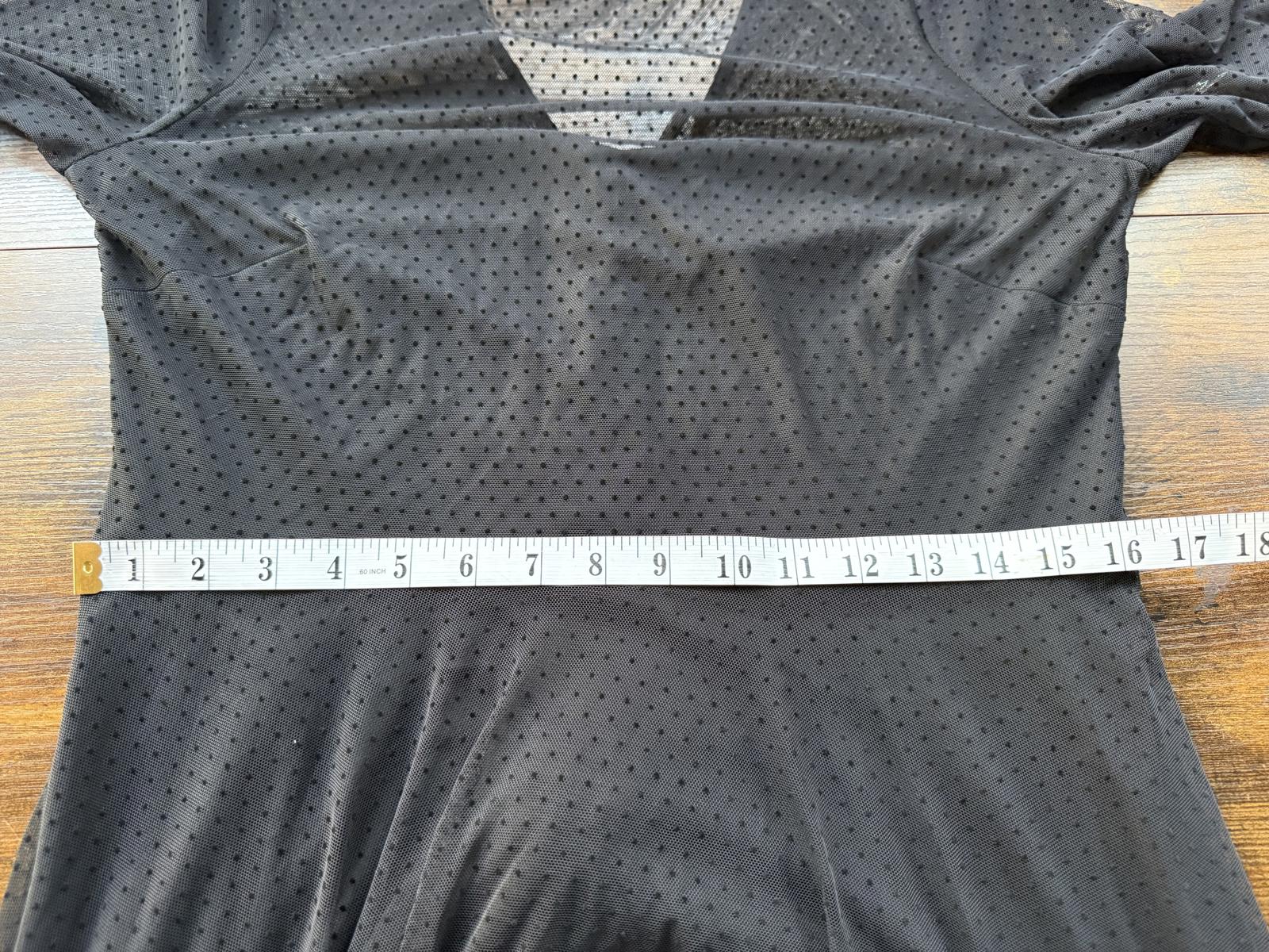 Goddiva Black Mesh Feather Sleeve Gown UK 16 Elegant Evening Dress #179