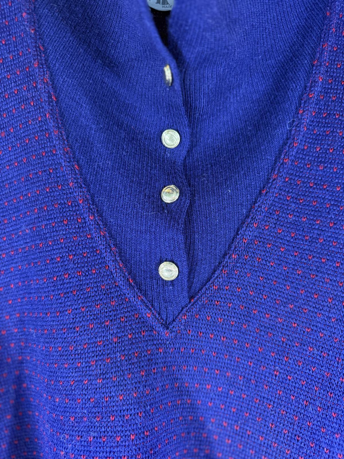 Vintage 1980s GISPA – Made in Italy – Navy/Red – Gold Button Detail #68
