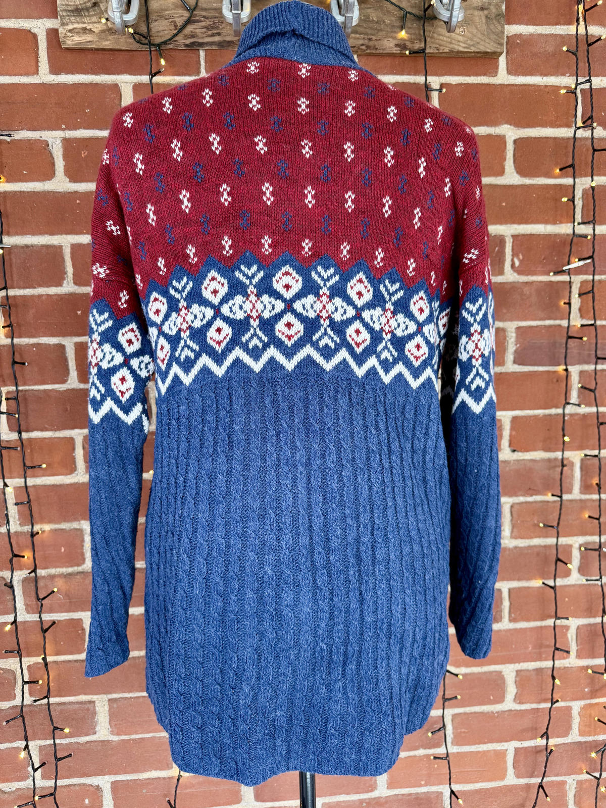 Vintage 90s Fair Isle Knit Jumper – Made in USA – Size USA L