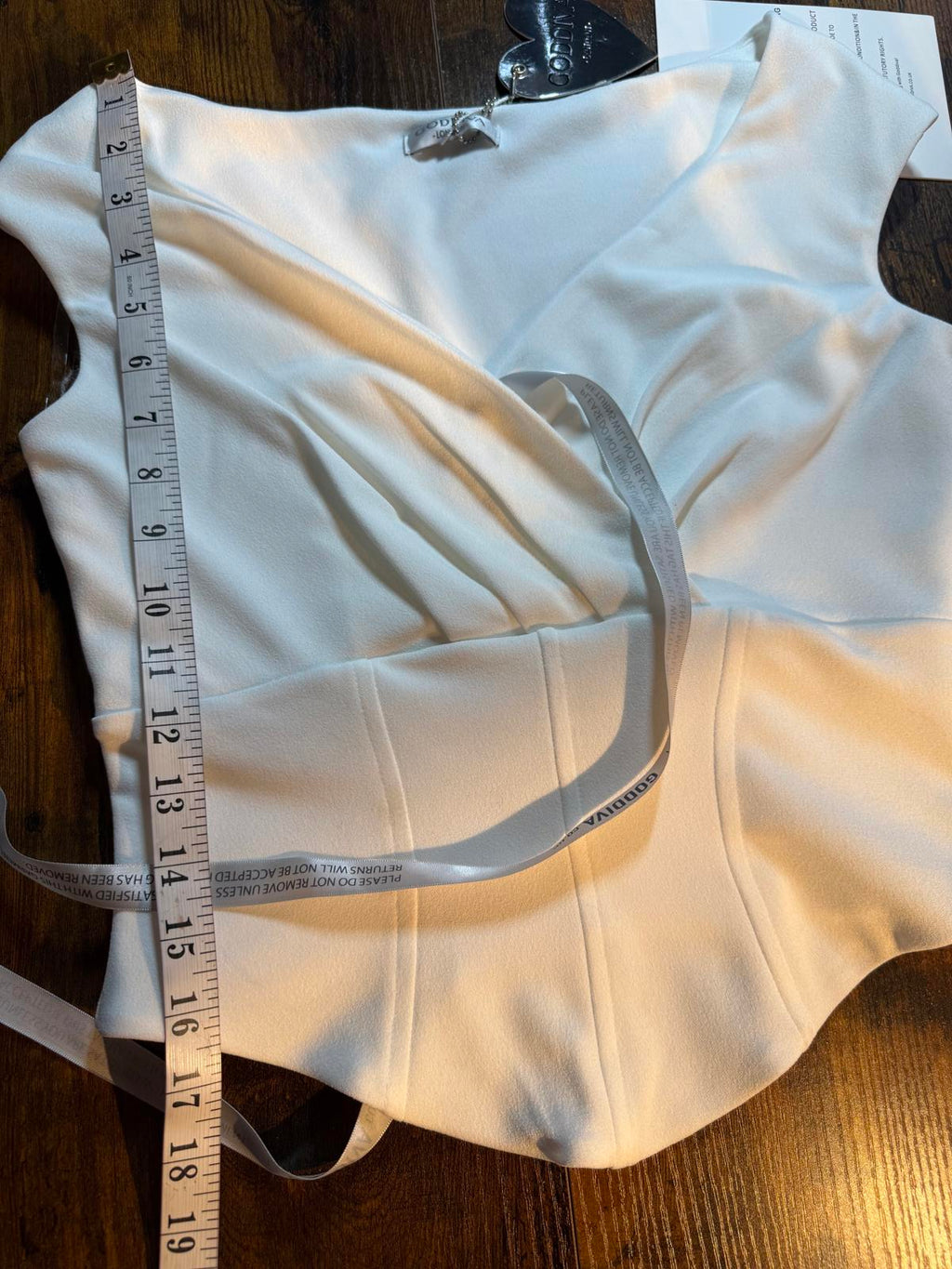 Goddiva London White Wrap Bustier Top UK 10 / US 6 – BNWT                   .292