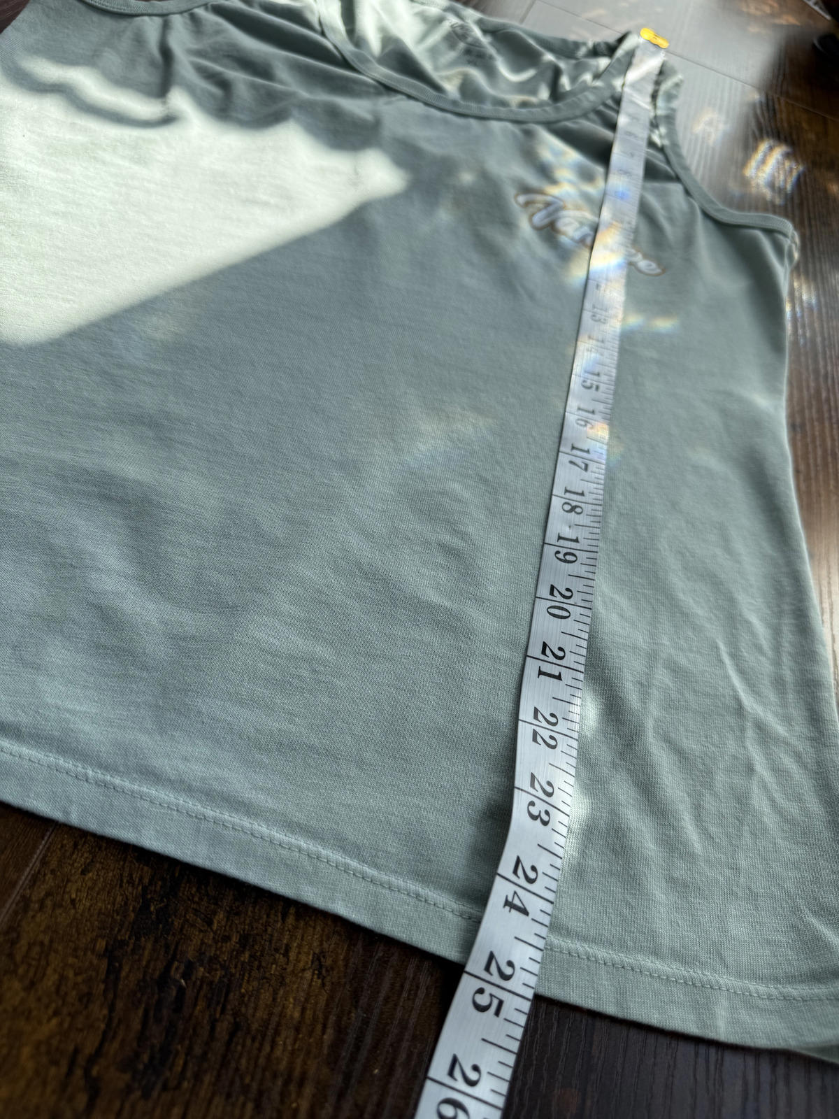 Vanlove Women's Light Blue Tank Top with Graphic Print - Size XL