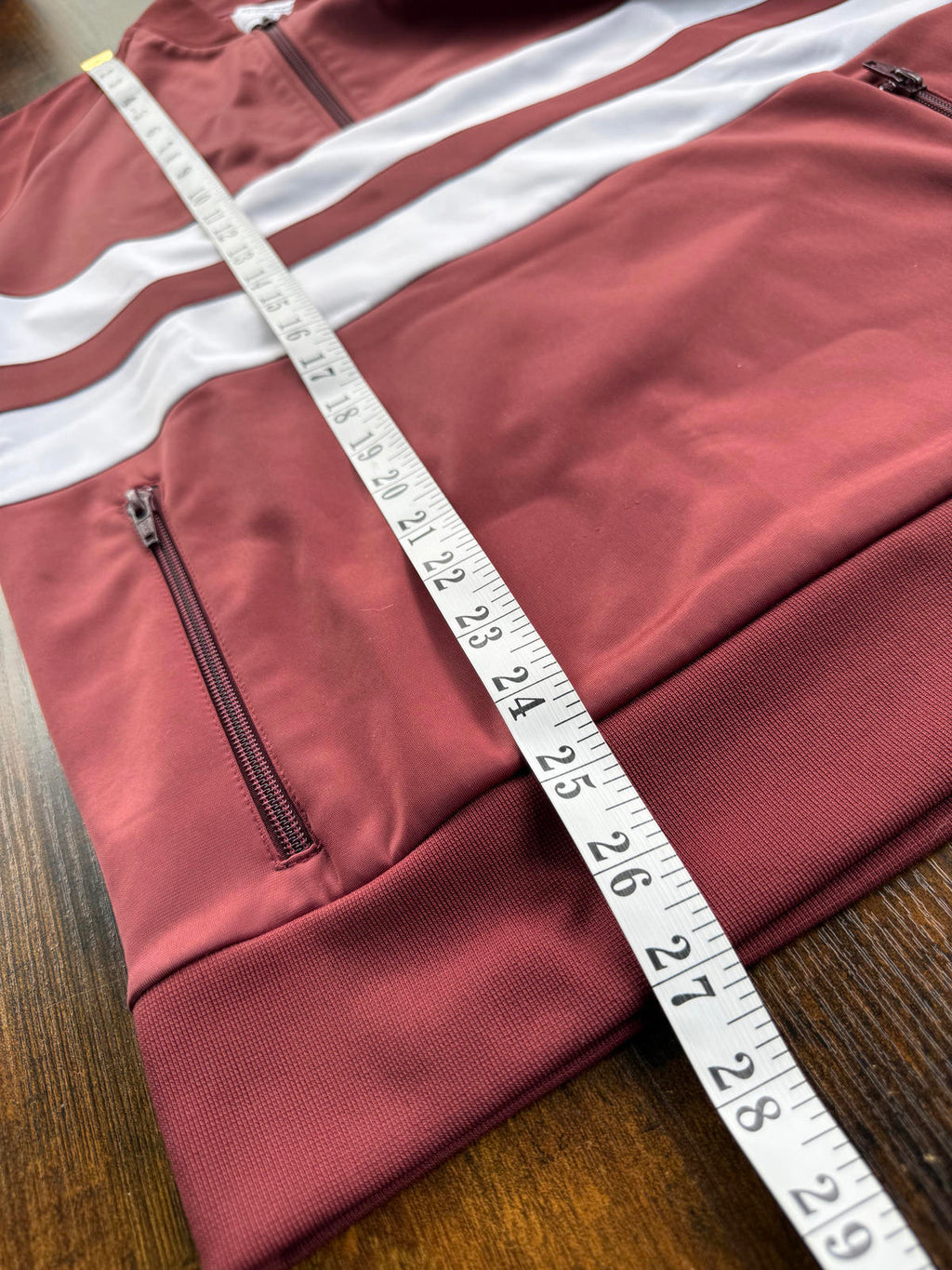 Shore Leave Urban Outfitters 1/4 Zip Sweatshirt Burgundy White Stripes NUM63