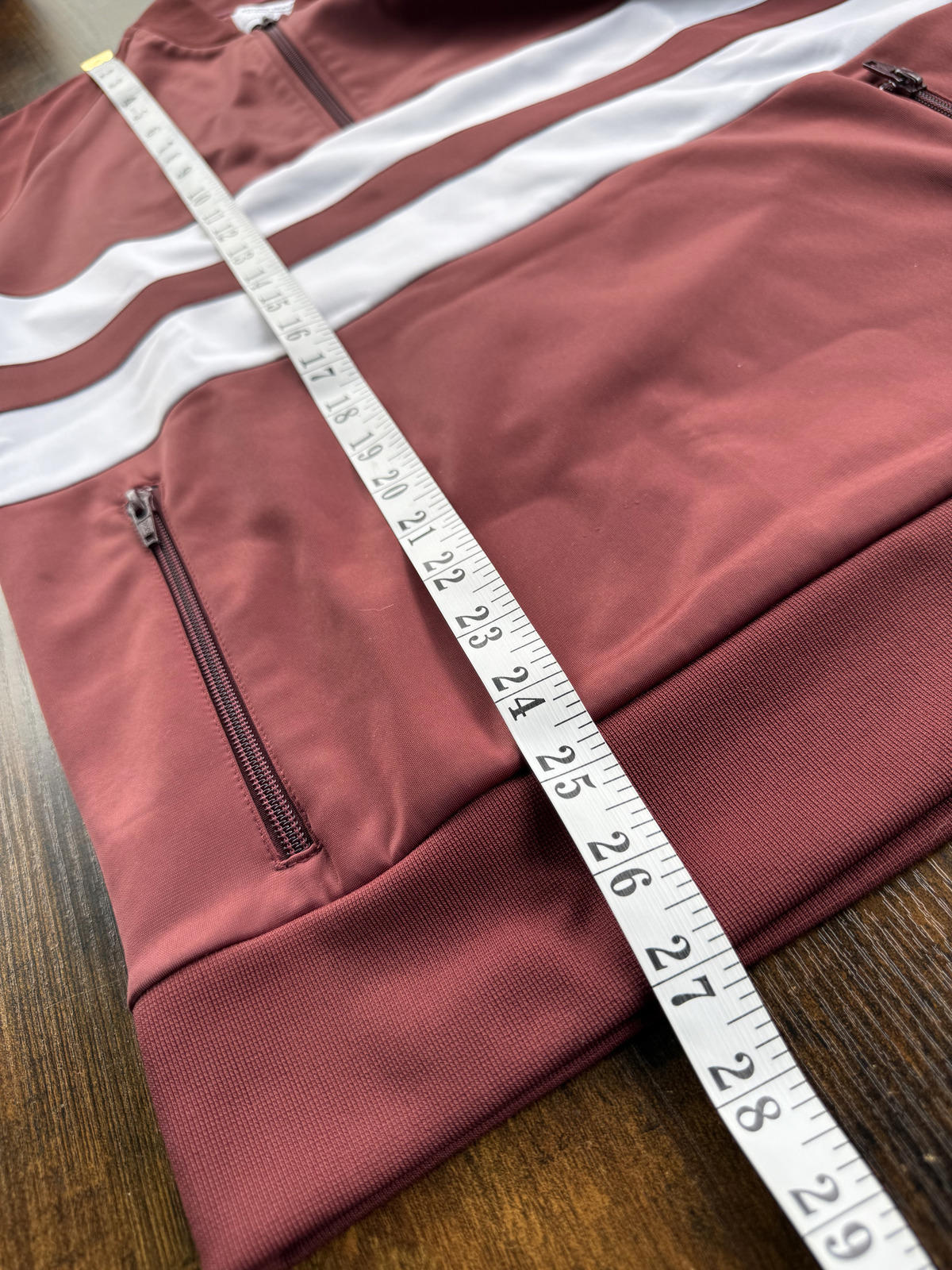 Shore Leave Urban Outfitters 1/4 Zip Sweatshirt Burgundy White Stripes NUM63