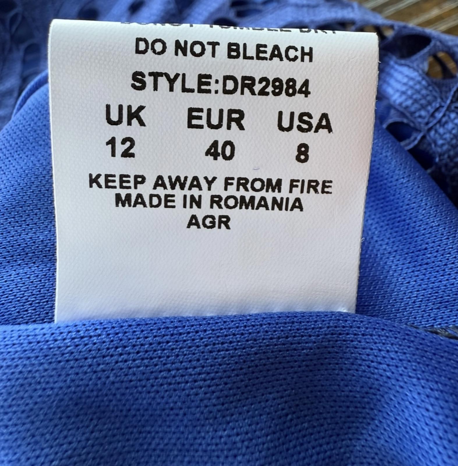 Elegant Blue Lace Mini Dress