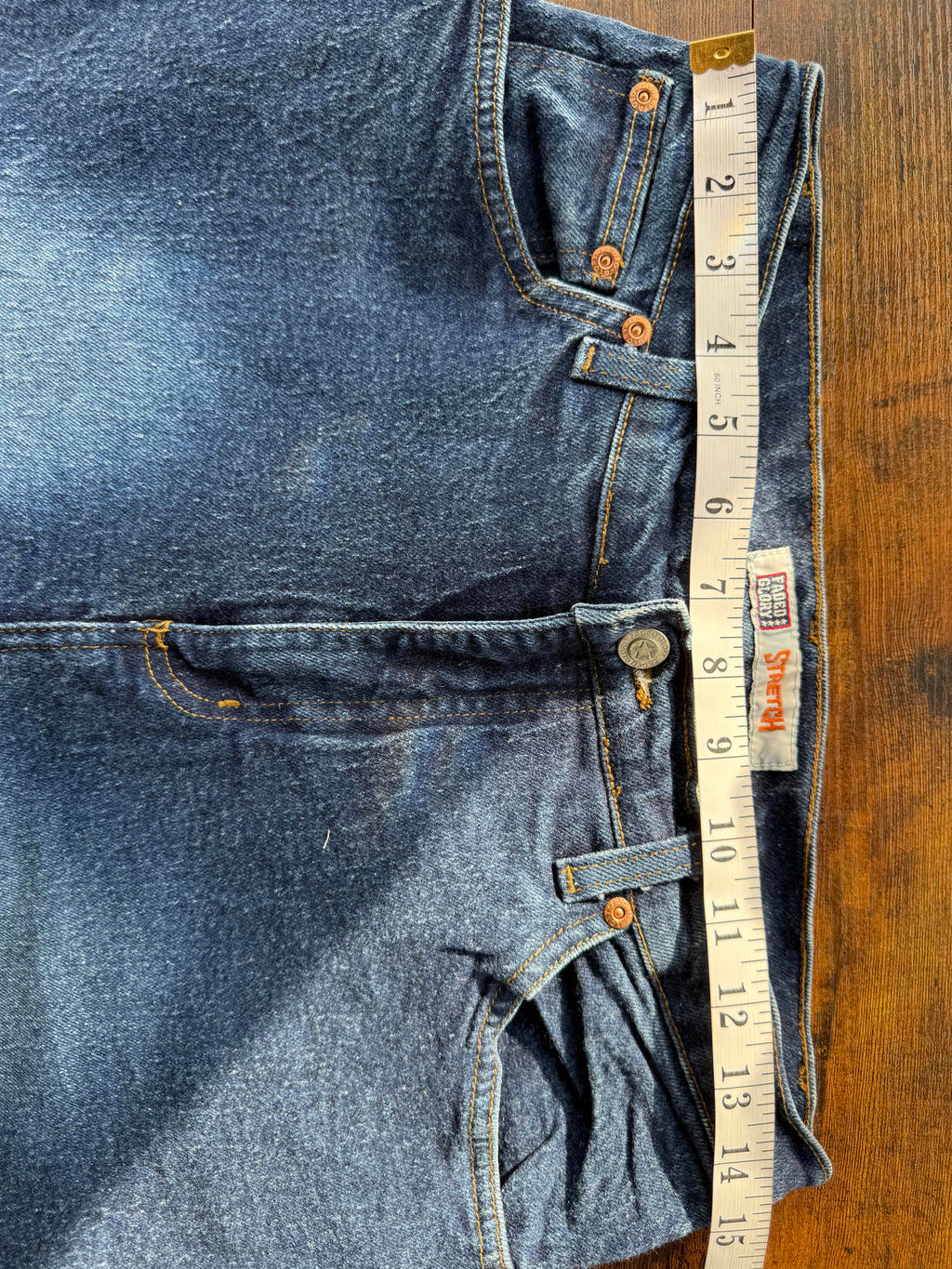 Faded Glory Stretch Jeans – Mid Blue – Size 12-14