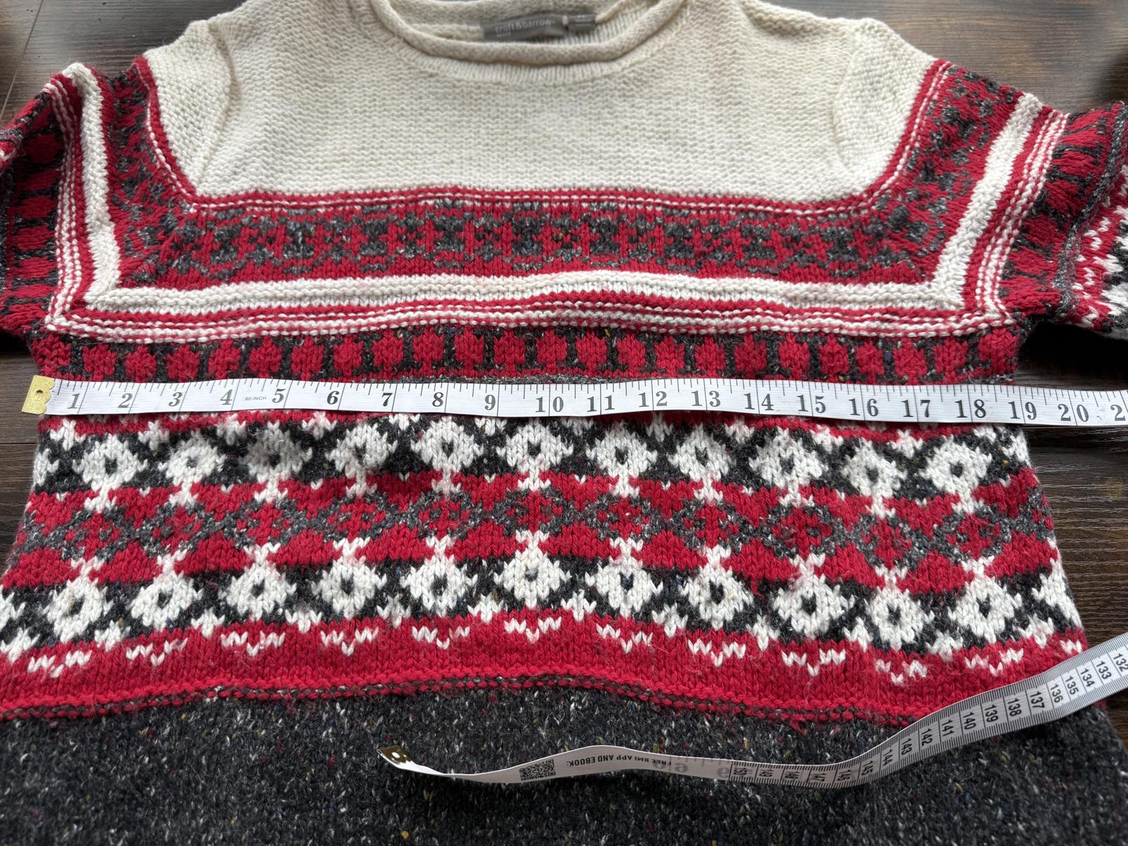 🧶Croft & Barrow Petite Fair Isle Jumper Red/Grey/White (Petite Large) #65