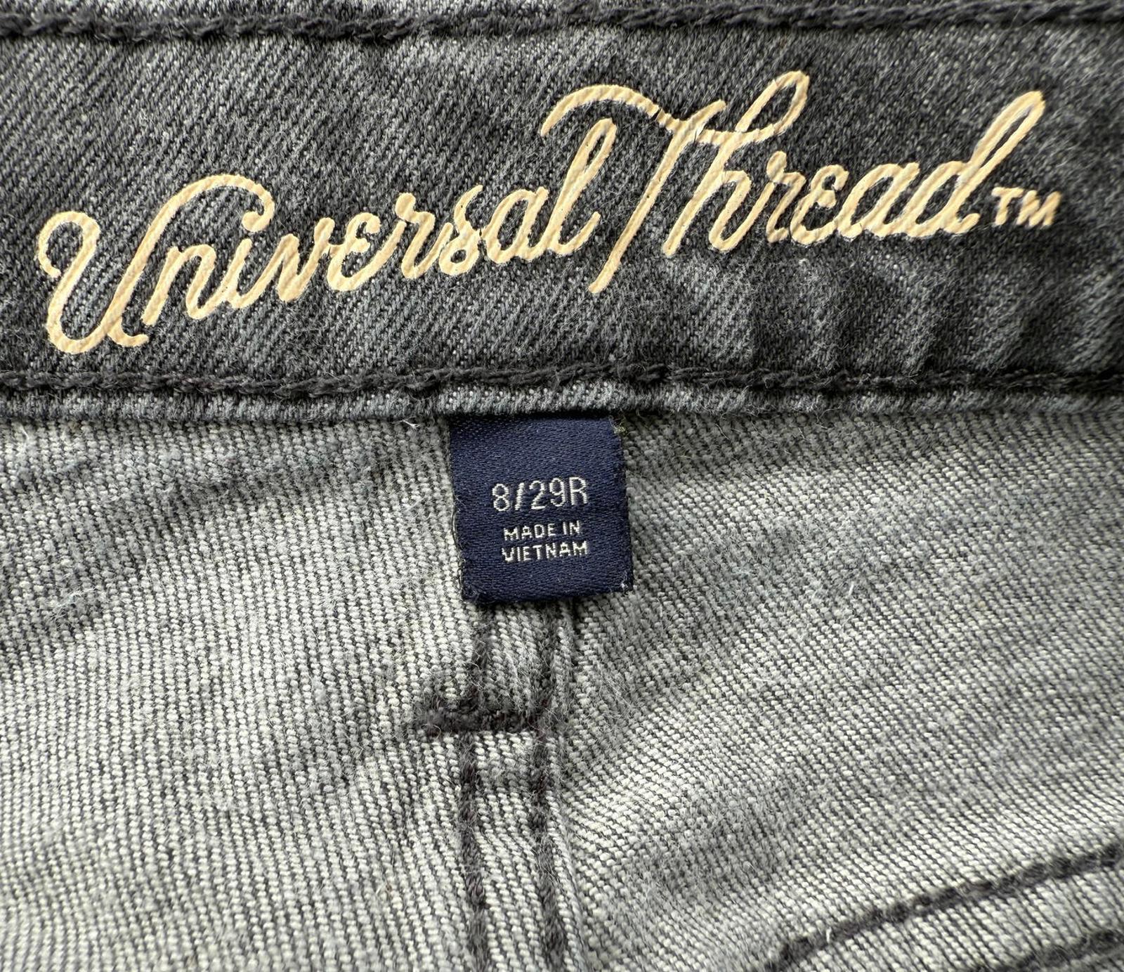 Universal Thread Women's Gray High-Rise Button-Fly Jeans US Size 8 UK 12 - 29R