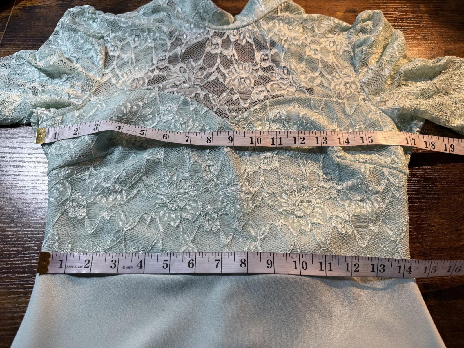 Goddiva Mint Lace Maxi Dress UK 12 / US 8 High Neck Open Back BNWT          .318