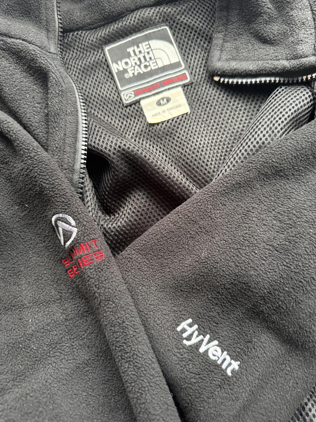 Vintage The North Face Summit Series HyVent Black Fleece Jacket Size M /14
