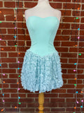 Mint Strapless 3D Floral Lace Prom Party Dress UK 8–10 VGC                  .296