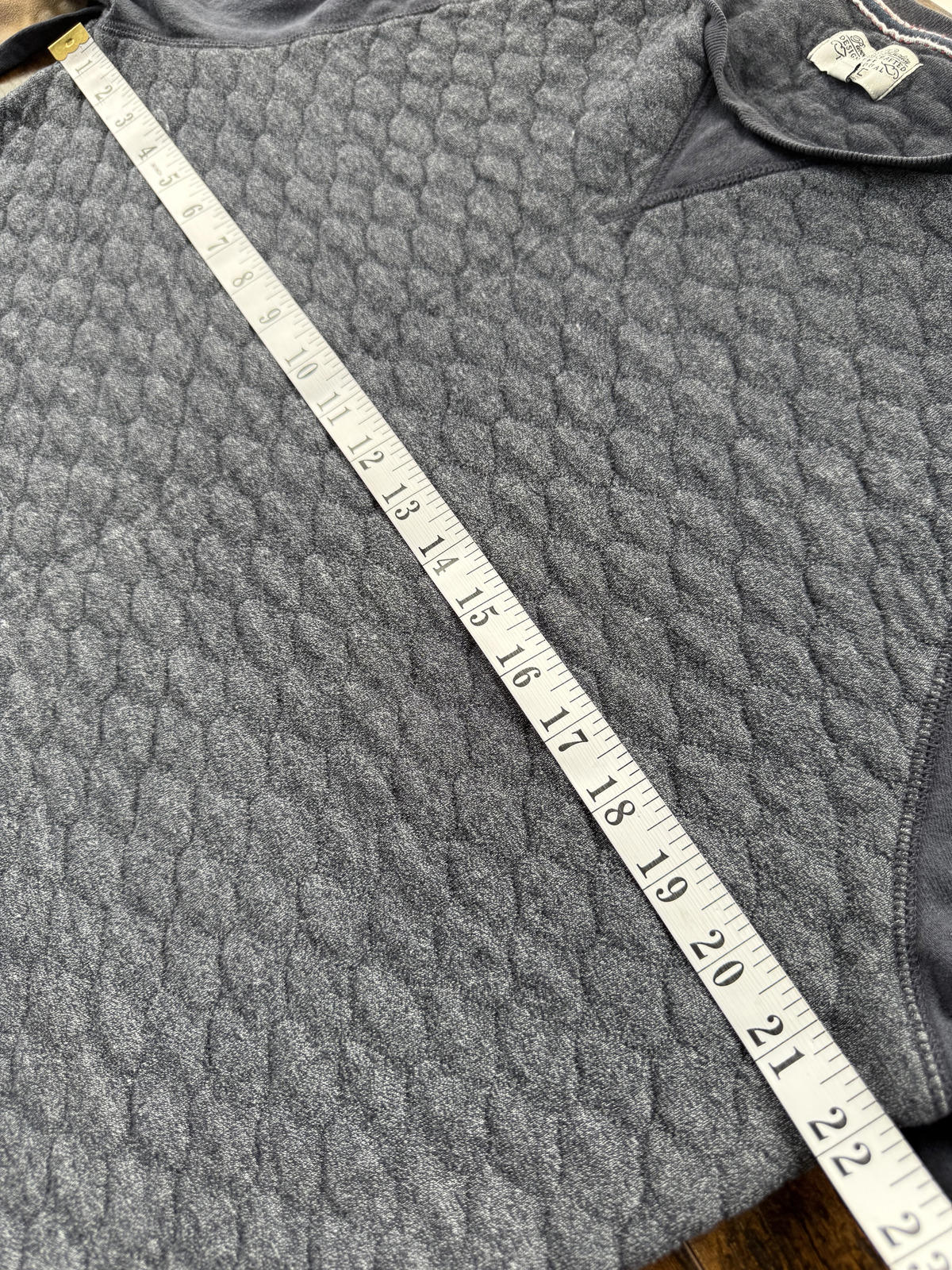 Next Mens Grey Quilted Sweatshirt with Elbow Patches Size L NUM 51