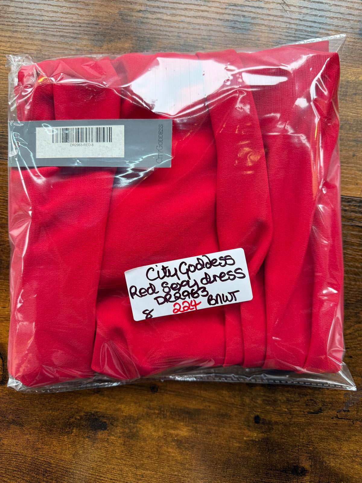 City Goddess London Red One-Shoulder Ruched Midi Dress UK 8 – Evening Wear 224