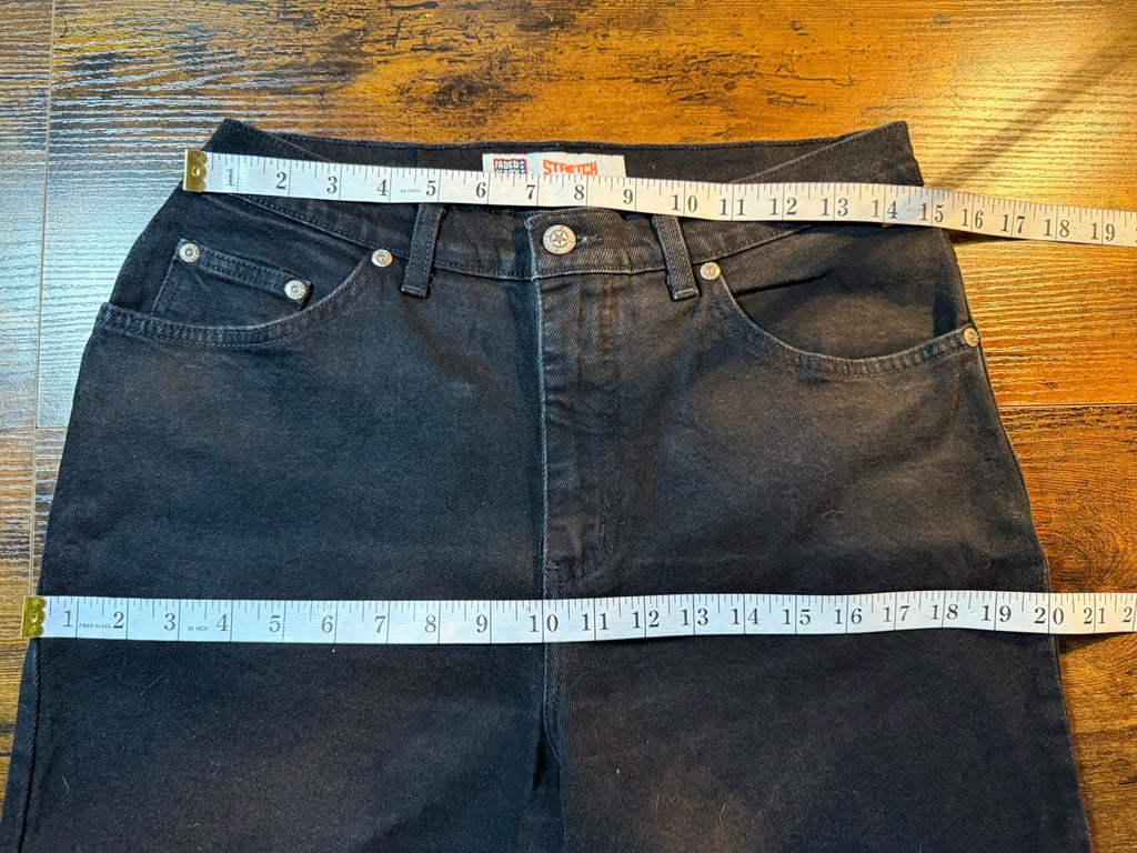 Faded Glory Black Straight Leg Stretch Jeans – UK 12–14 / US 12