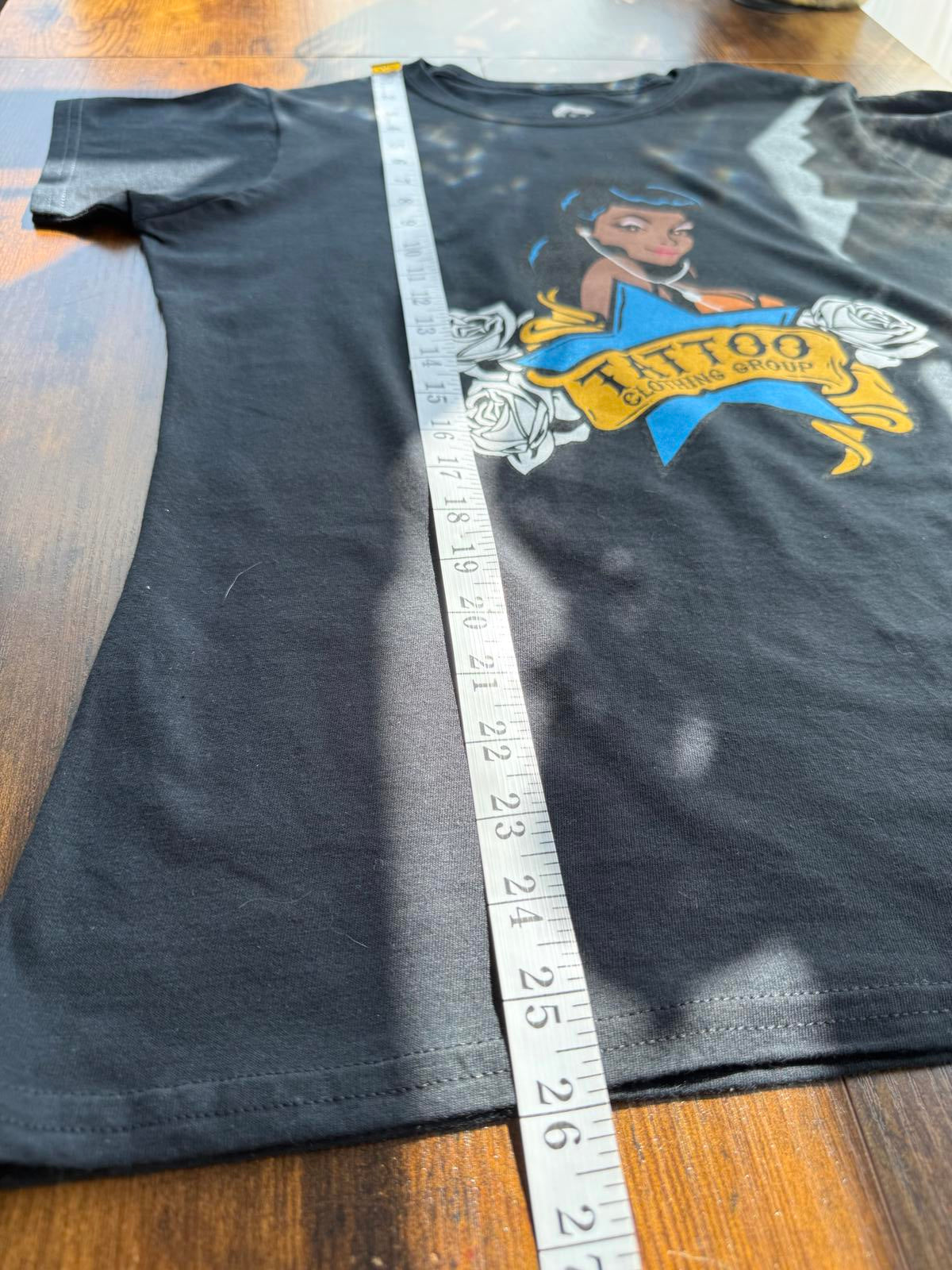 Stylish Tattoo Graphic Tee - 100% Cotton - XXL - 14/16