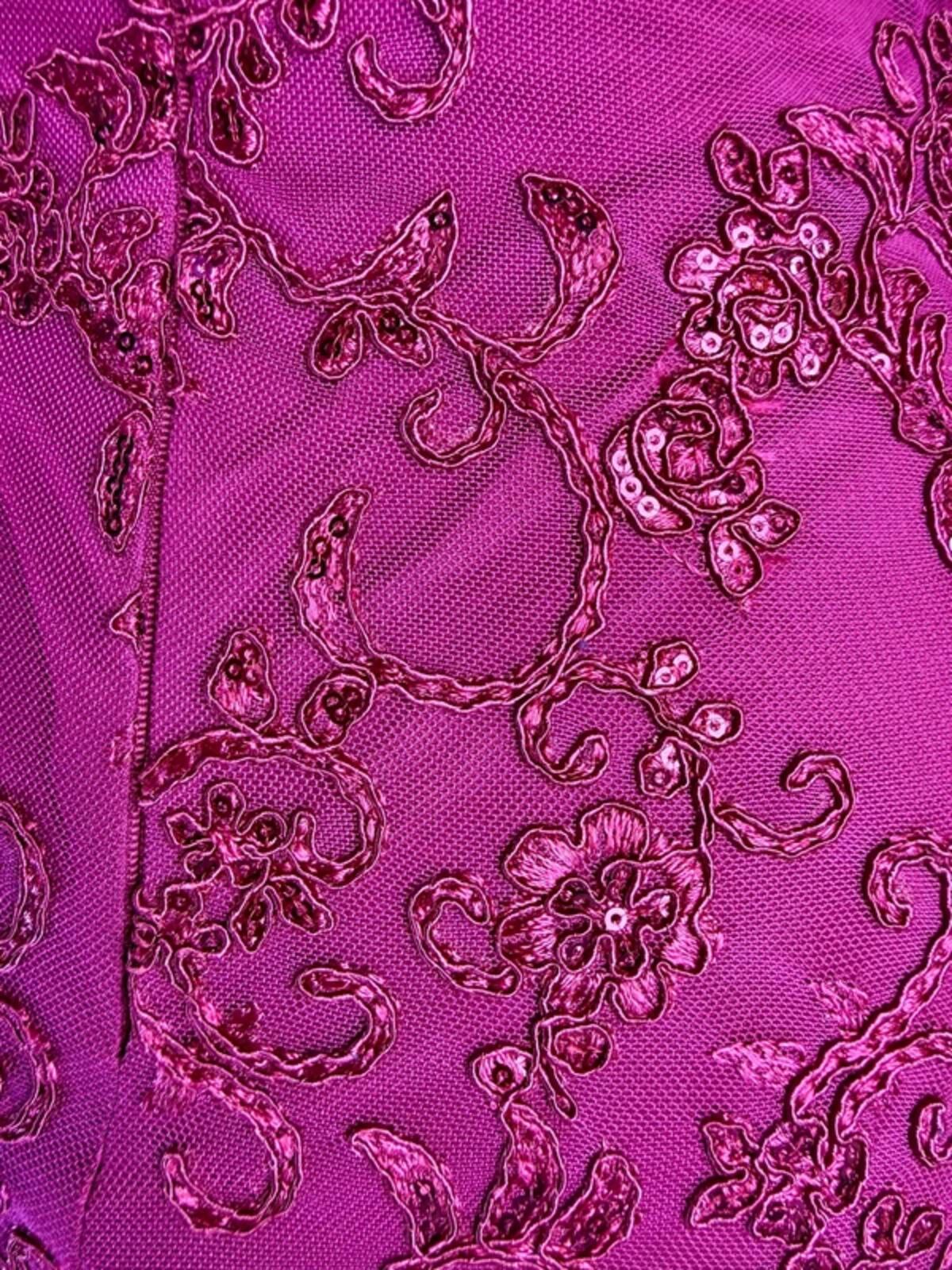 Goddiva Burgundy Lace Sequin Midi Dress UK 8 Wedding Guest