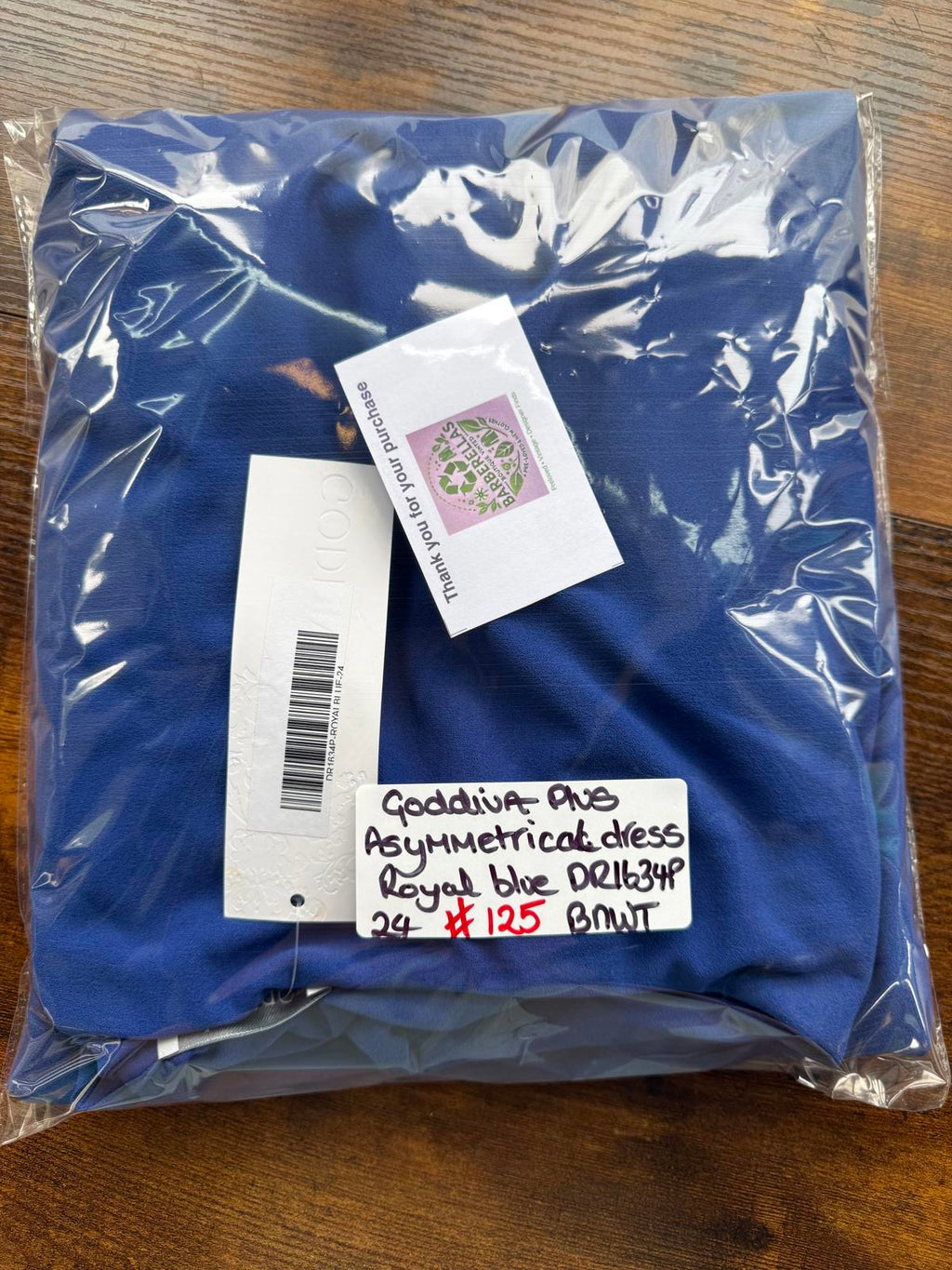 💙 Goddiva Plus Royal Blue Asymmetrical Midi Dress – UK 24 – BNWT - 125