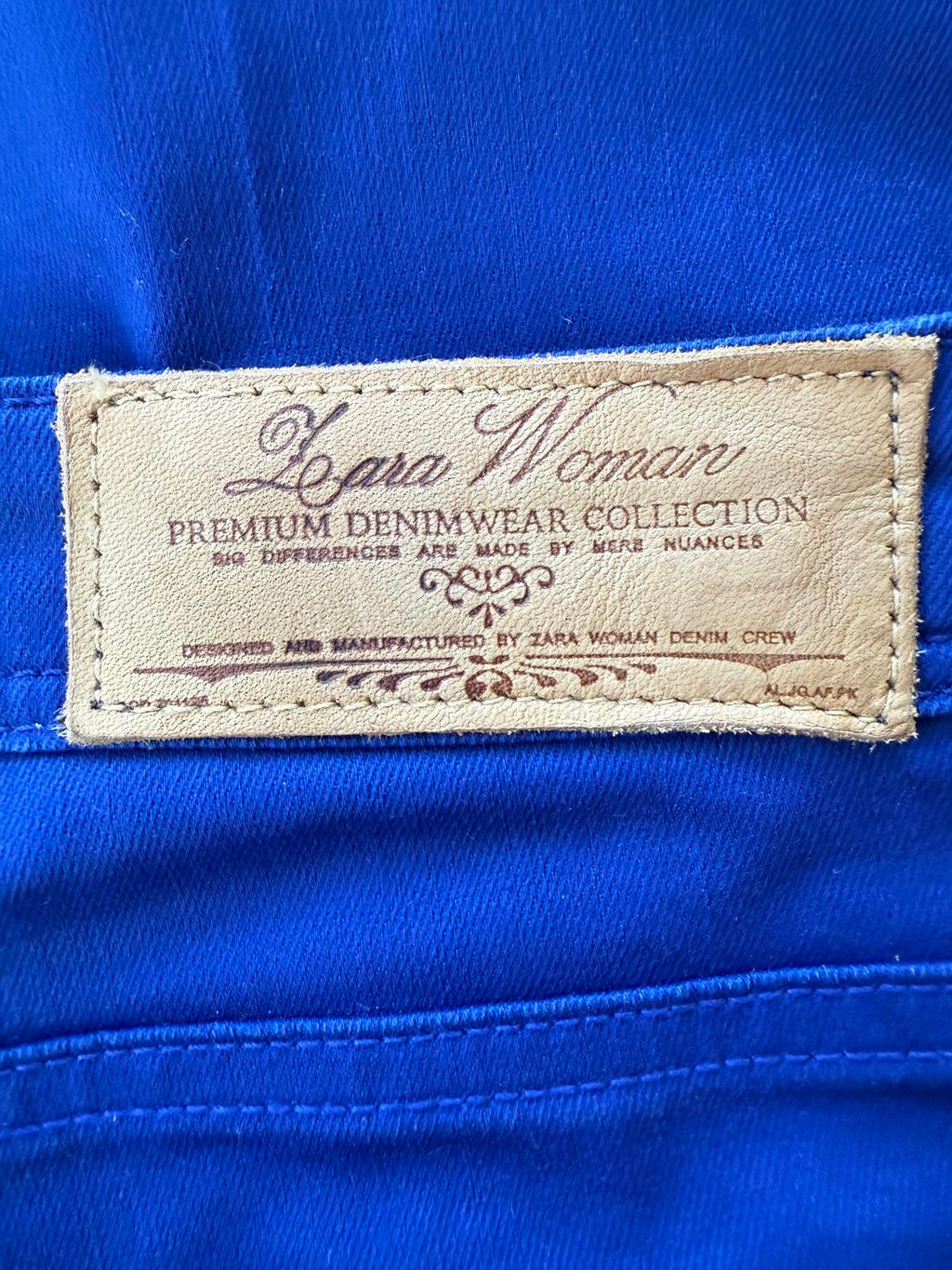 Zara Woman Premium Cobalt Blue Skinny Jeans – EUR 40 UK 12 (circa 2015–2018)