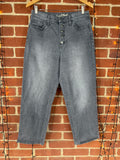 Universal Thread Women's Gray High-Rise Button-Fly Jeans US Size 8 UK 12 - 29R