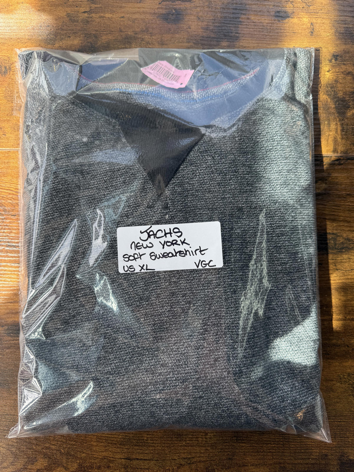 JACHS New York Men’s Sweatshirt – Grey/Black – Size XL              NUM30