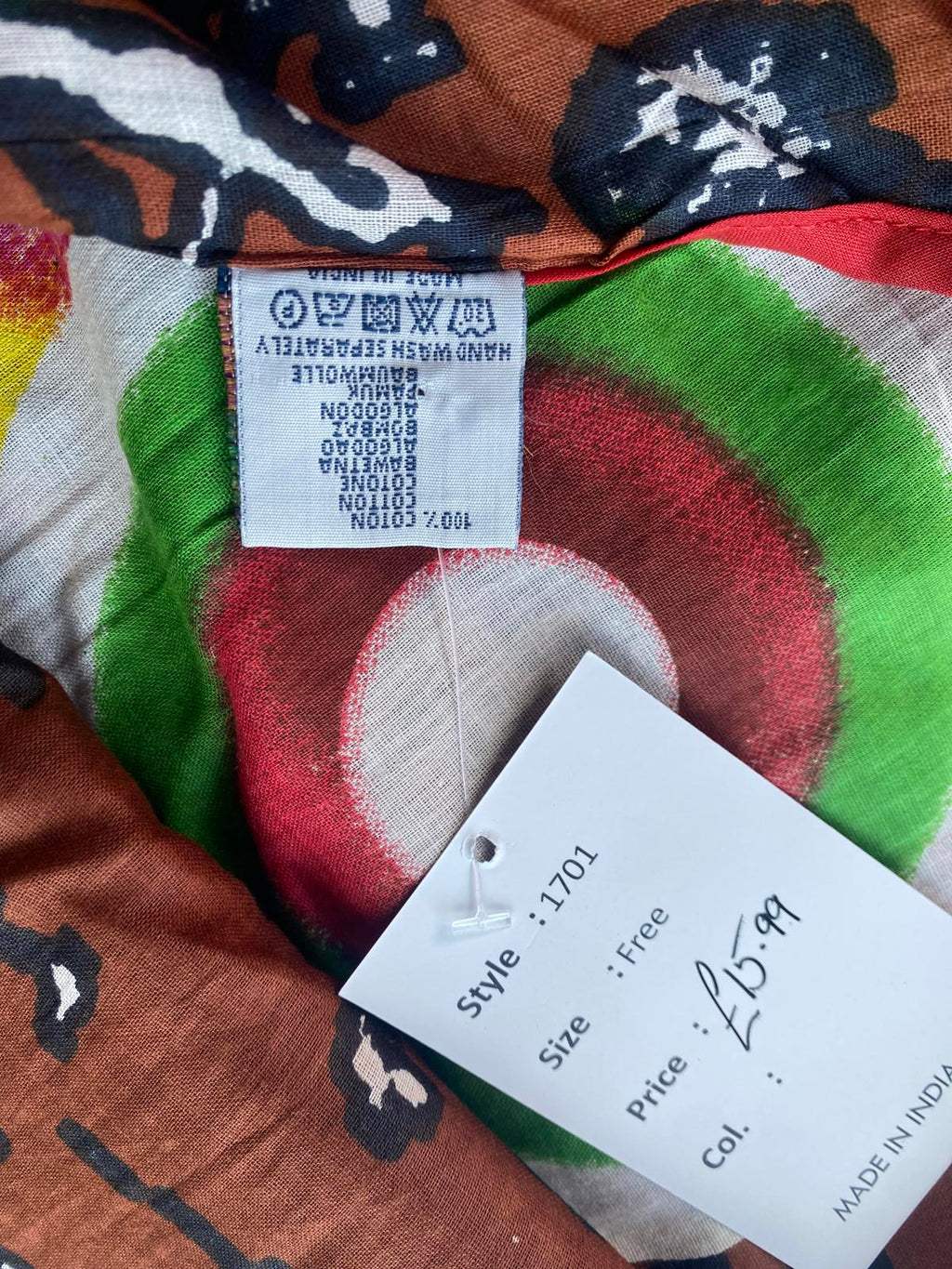 Vintage Artistic Dress with Colourful Circles