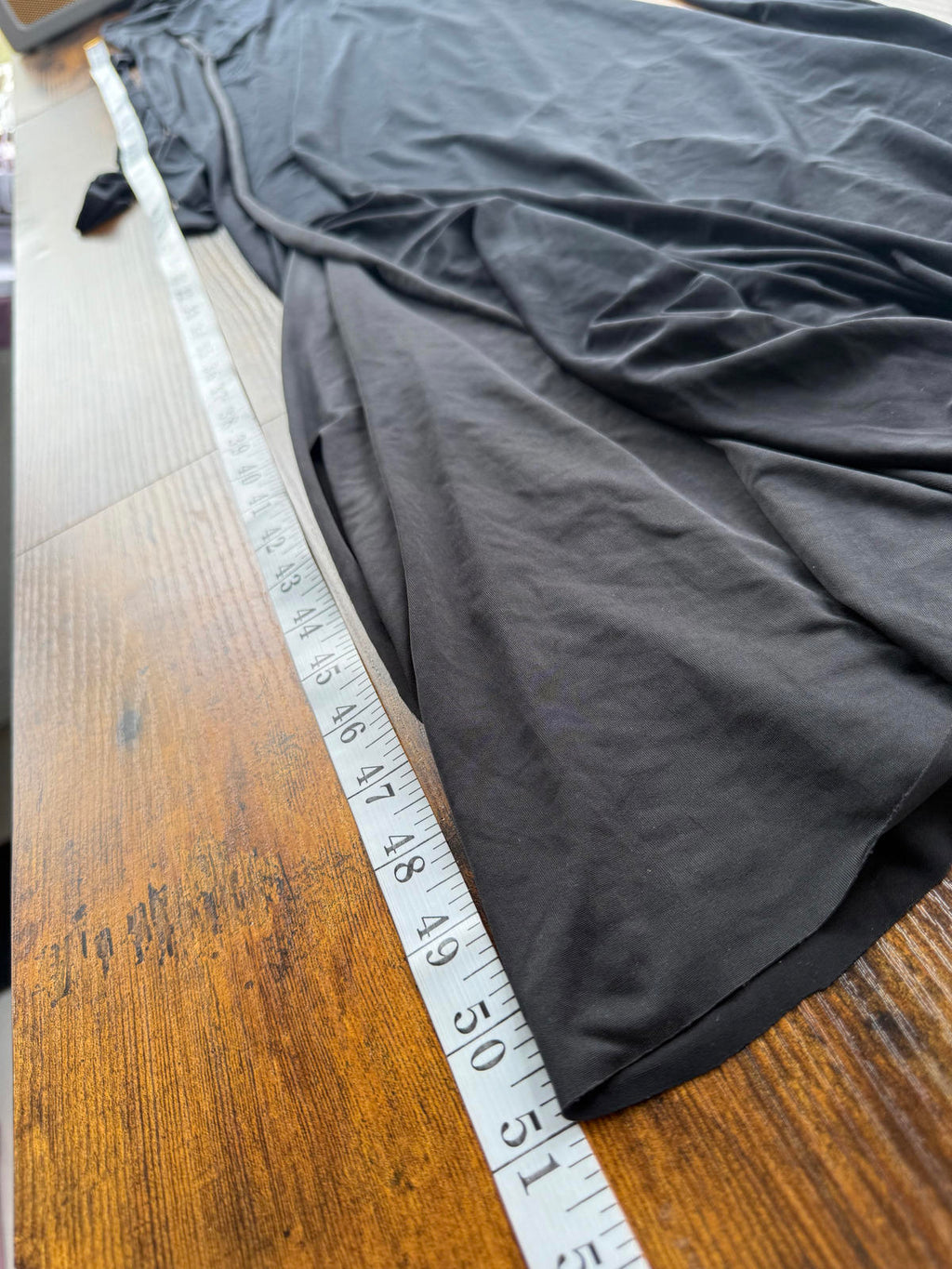 Elegant Black Wrap Maxi Dress with Split & Waist Tie – UK 8–10