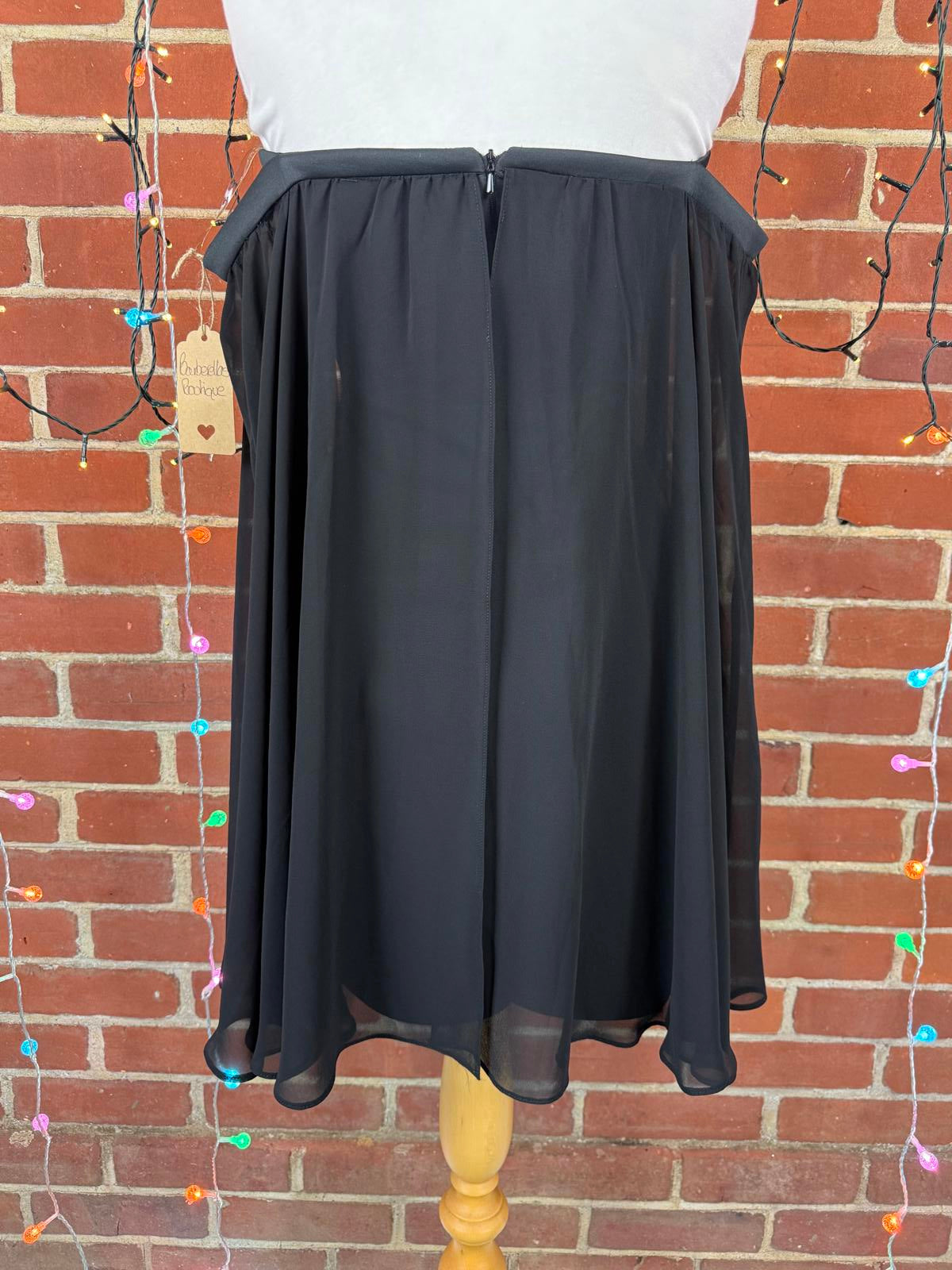 Black Scuba Crepe Bardot Midi Dress – Fits UK 8–10 / US 4–6 Cocktail       .298