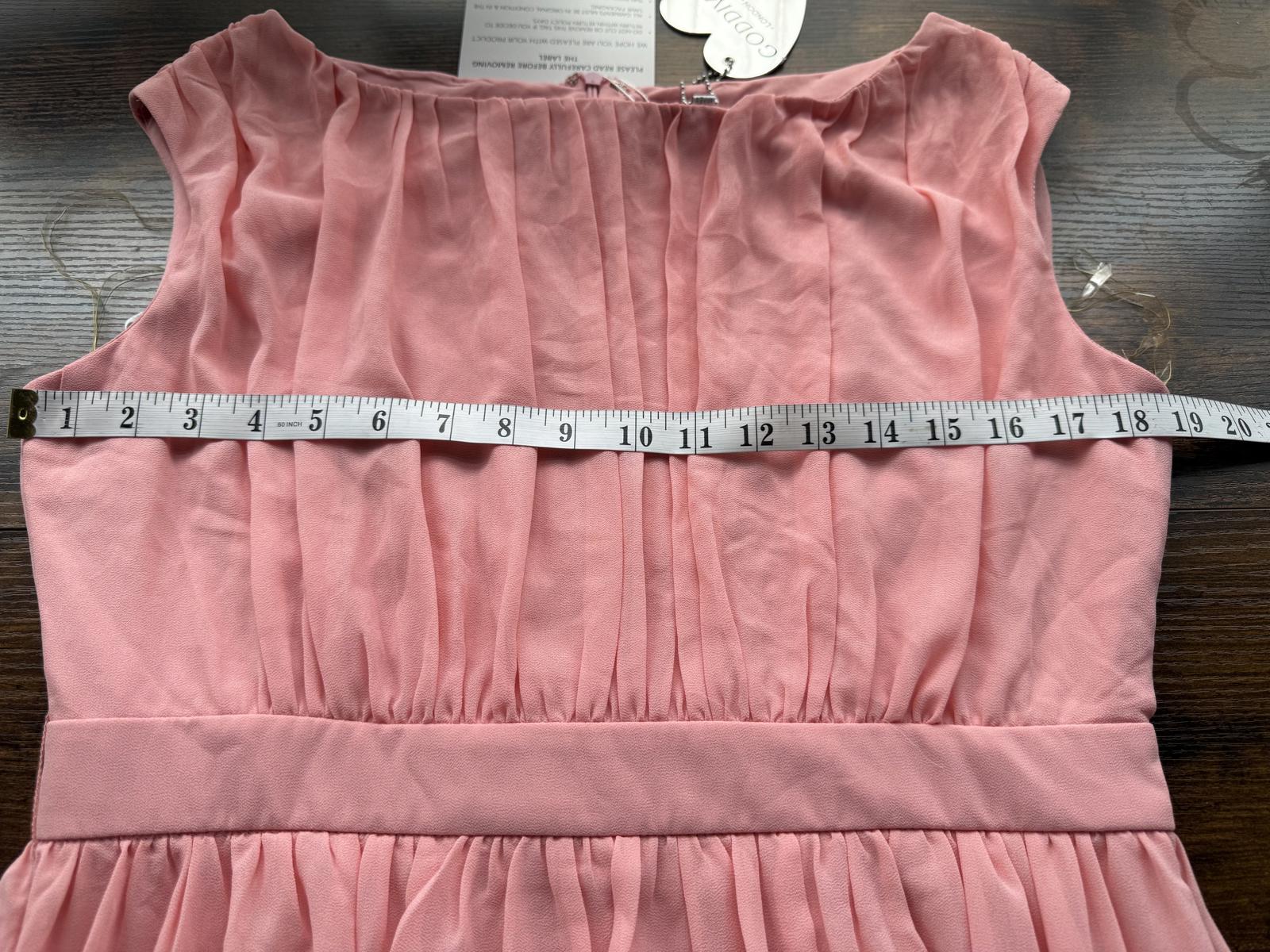 🌸 Goddiva London Grecian Style Maxi Dress – Peach – UK 14 – BNWT #123