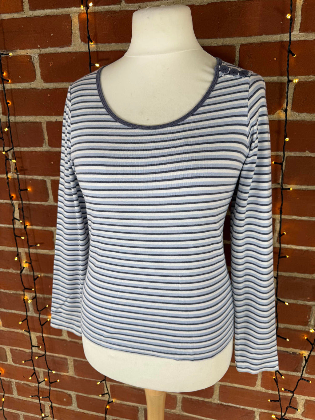 Vintage Cherokee Women's Long Sleeve Striped T-Shirt Circa Y2K