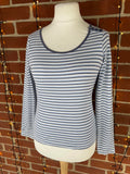 Vintage Cherokee Women's Long Sleeve Striped T-Shirt Circa Y2K