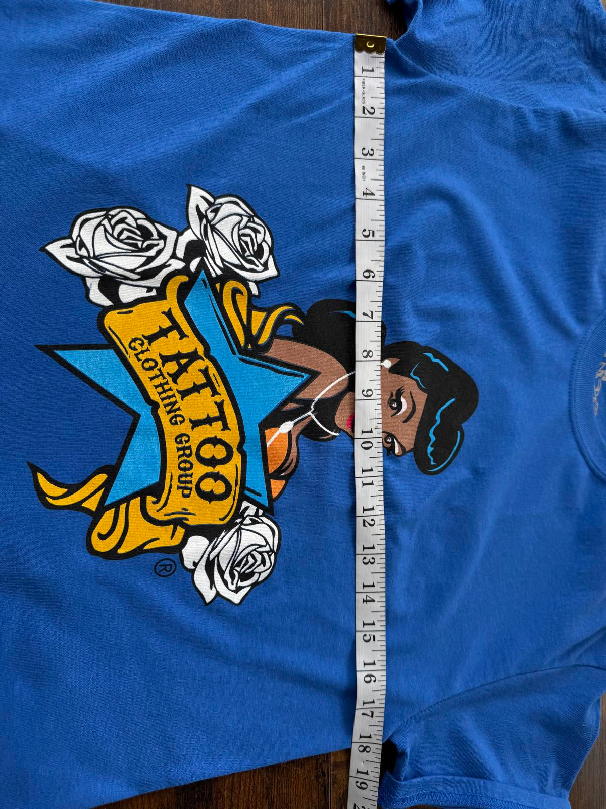 Tattoo Clothing Group Blue Graphic T-Shirt - Size 12/14