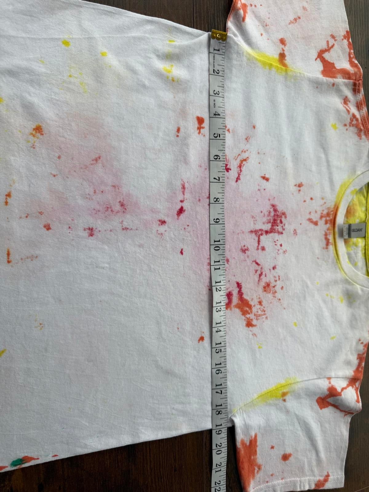 Colourful Tie-Dye T-Shirt - Unique Splash Design Medium Size