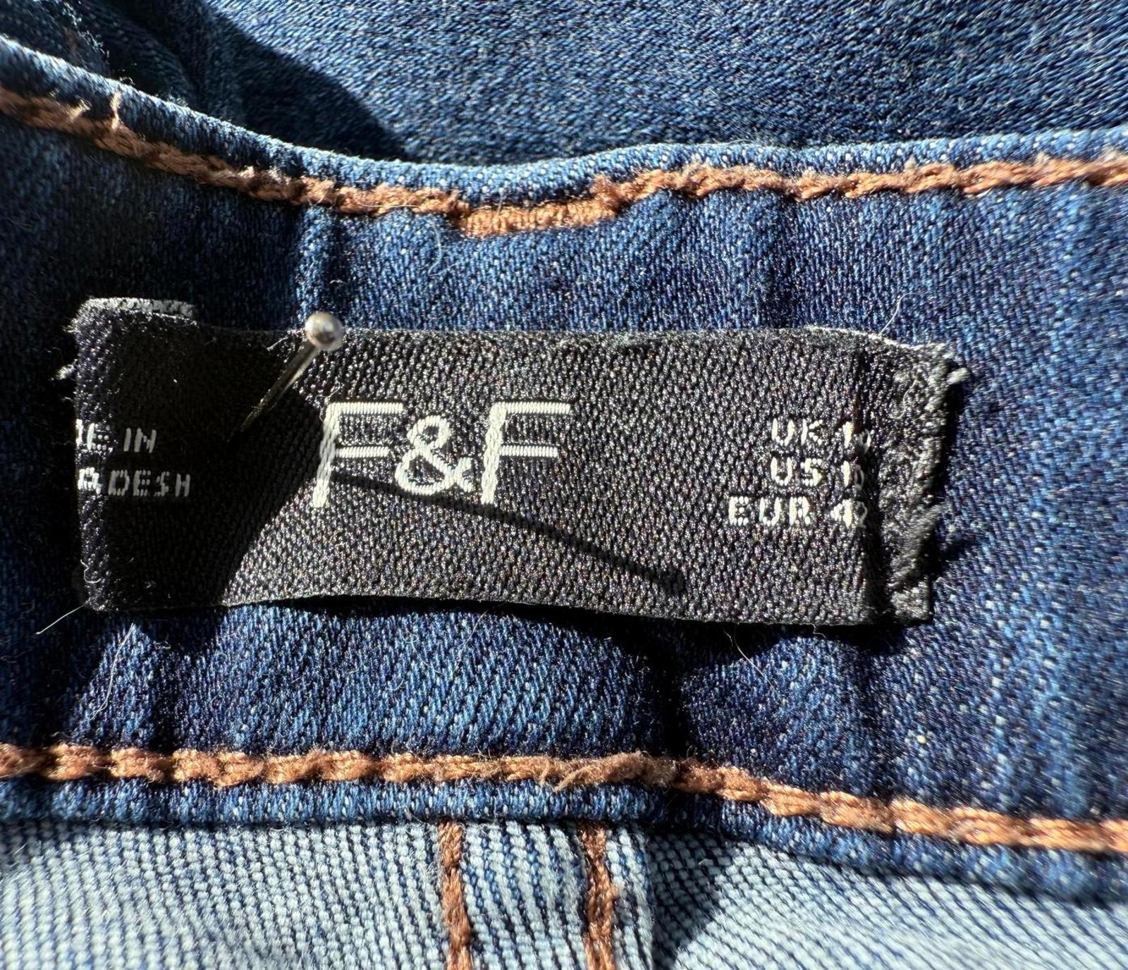 F&F Women’s Skinny Jeans – Dark Blue Denim – UK 14