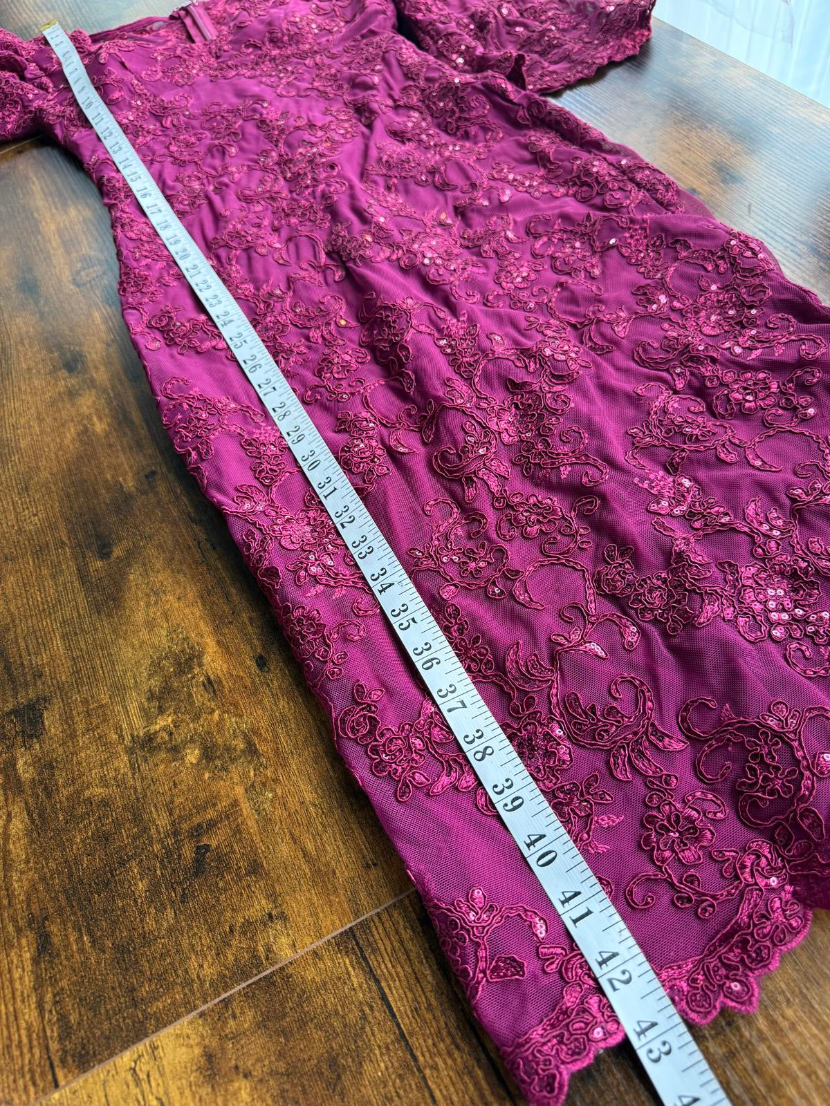 Goddiva Sample DR3960 Berry Sequin Lace Dress UK 8 BNWT Unique Gown #153