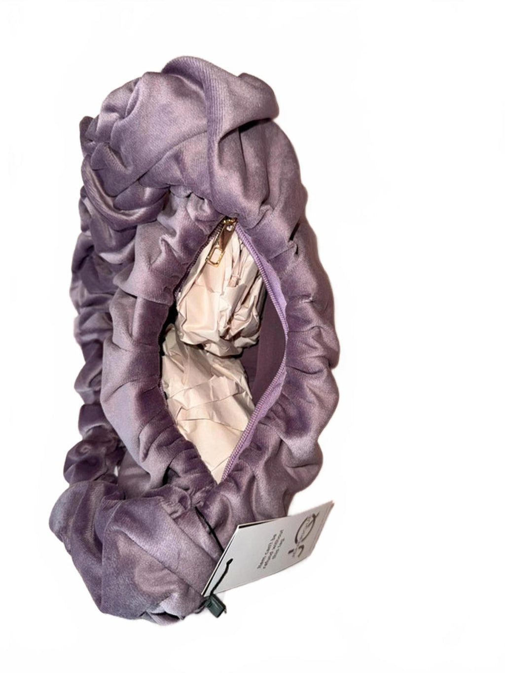 💜 JQ by Generique Chic Lilac Velvet Scrunch Shoulder Bag – BNWT