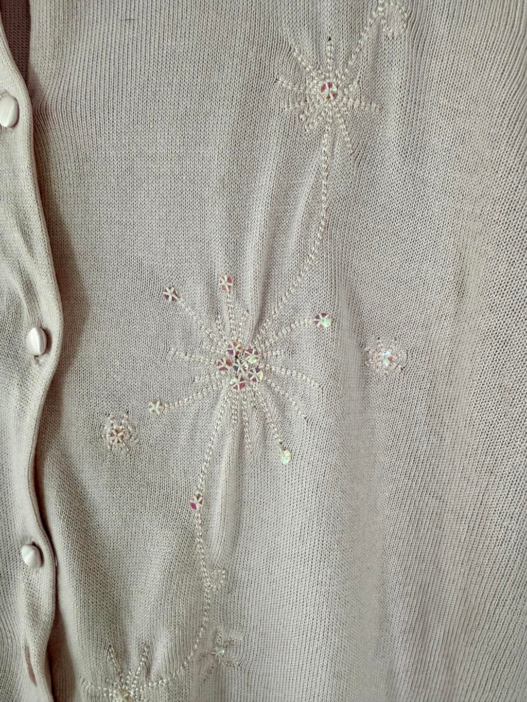 Marks & Spencer Pale Pink Embroidered Cardigan Y2K Era UK 16 NUM 13