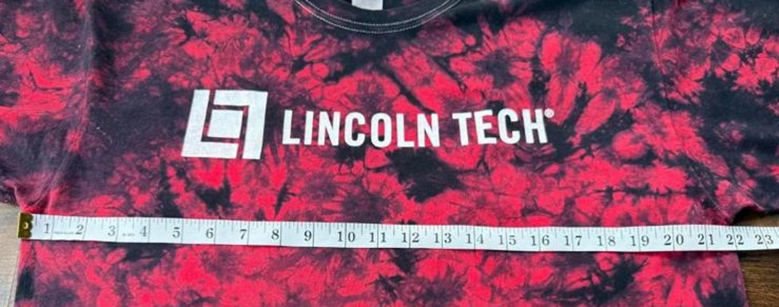 🔥 Lincoln Tech Tie-Dye Logo T-Shirt – Gildan Heavy Cotton – Size L – Cotton