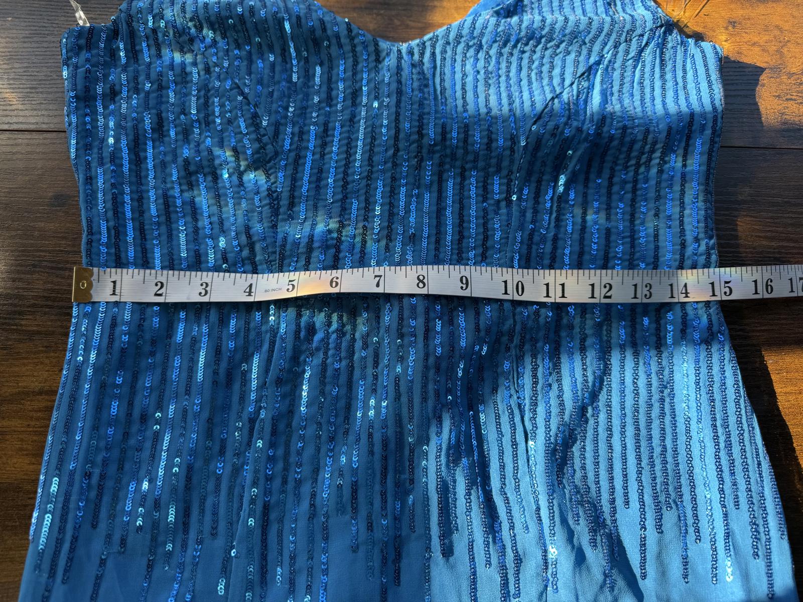 Goddiva London Vivid Blue Sequin Maxi Dress UK 12 BNWT Evening Ball Prom Gown