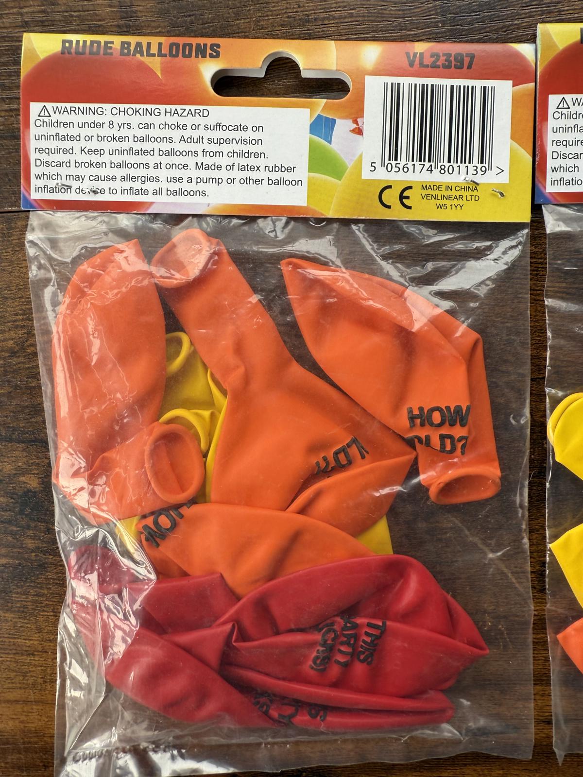 Rude Balloons Party Pack - Fun and Quirky