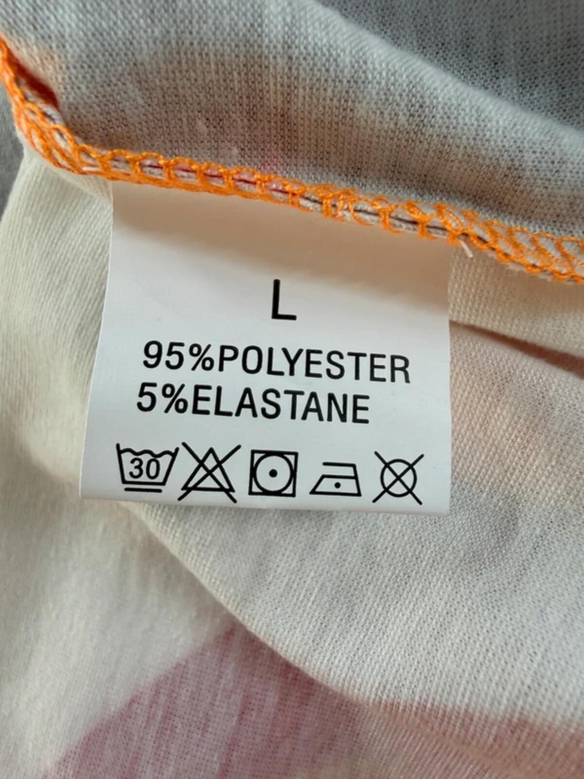 Barberellas Boutique Abstract Orange Print Stretch Top UK14-16