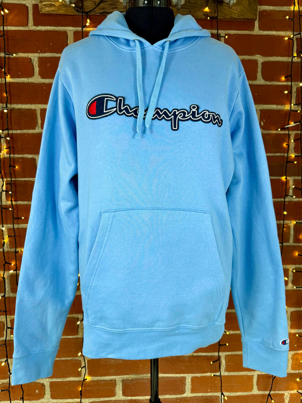 Champion Authentic Athleticwear Hoodie – Swiss Blue – Size L NUM 40