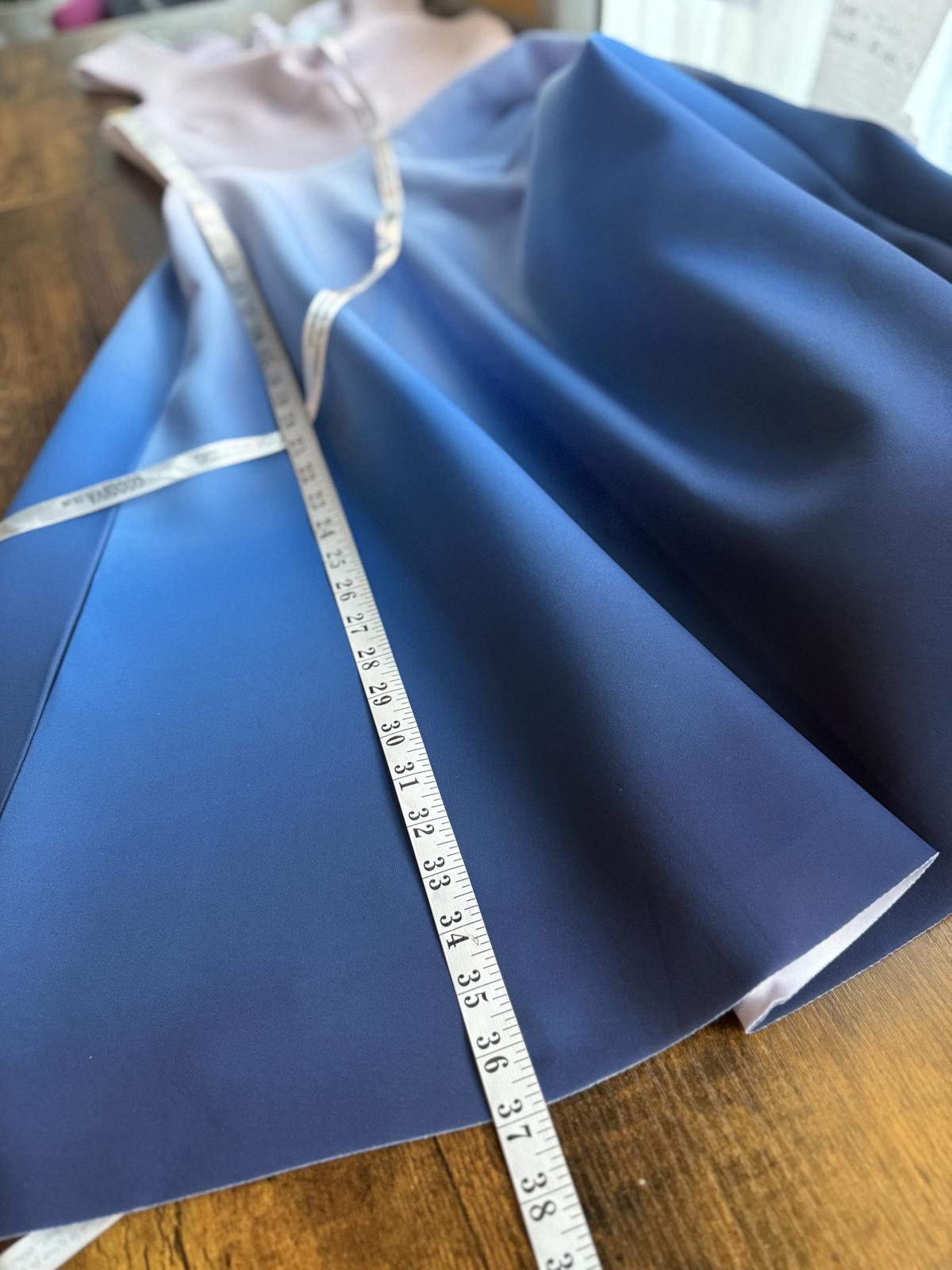 Goddiva London Light Blue Ombre Midi Dress UK 16 | Fit & Flare Skater