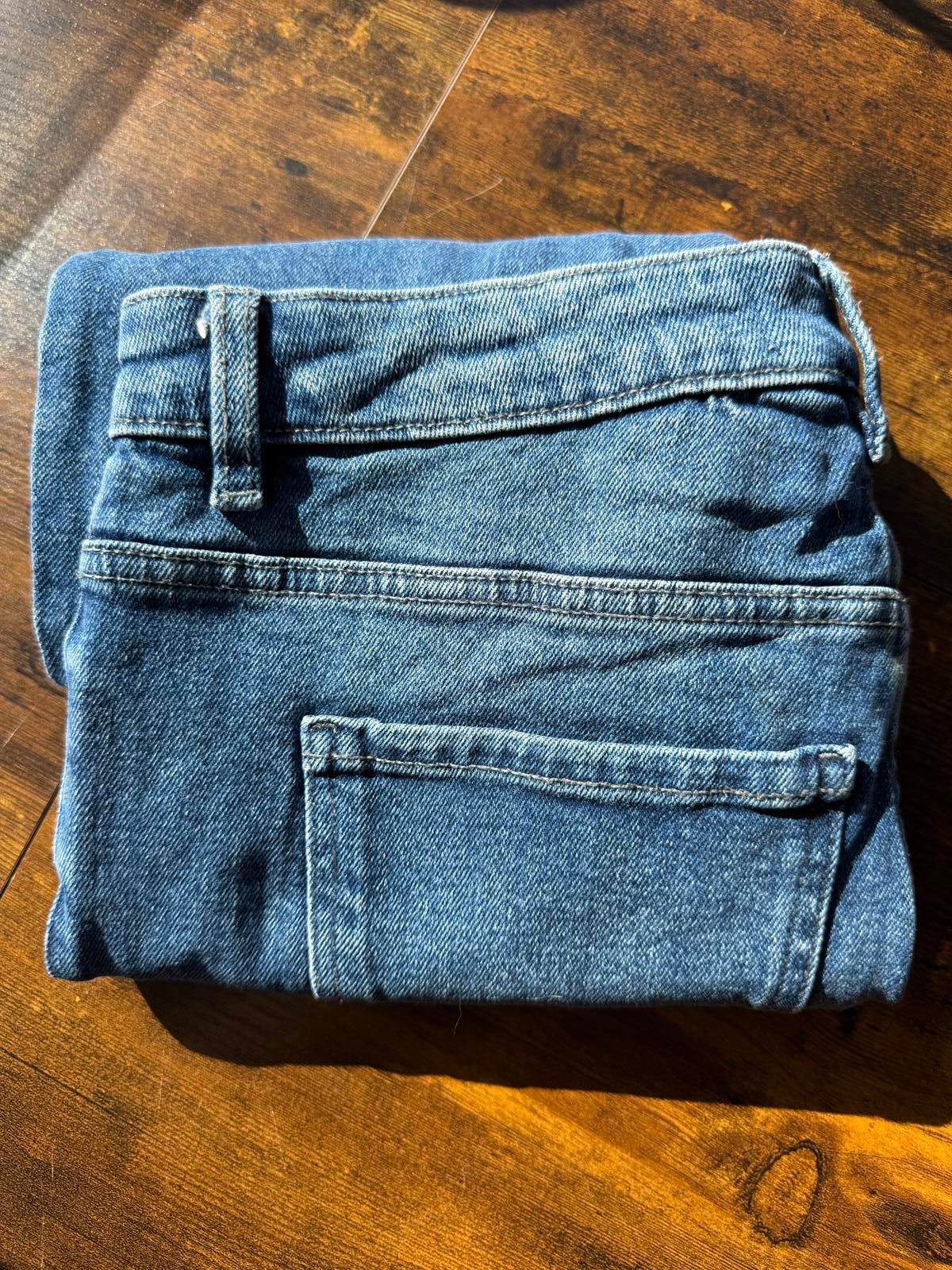 Anko Straight Extra High Rise Jeans – Blue Denim – UK 12