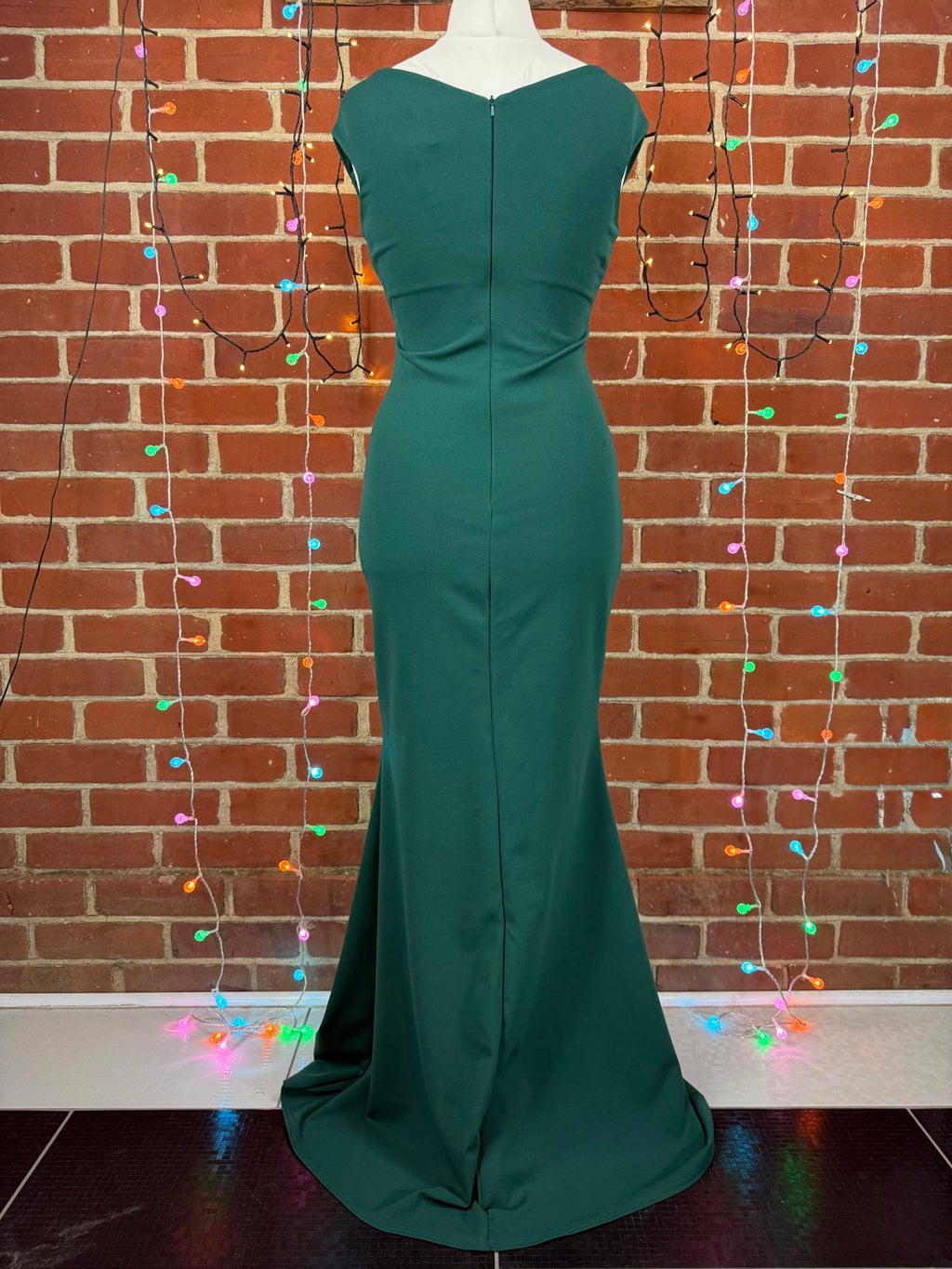 City Goddess Emerald Green Maxi Dress UK 12–14 / US 8–10 Ruched BNWT        .319