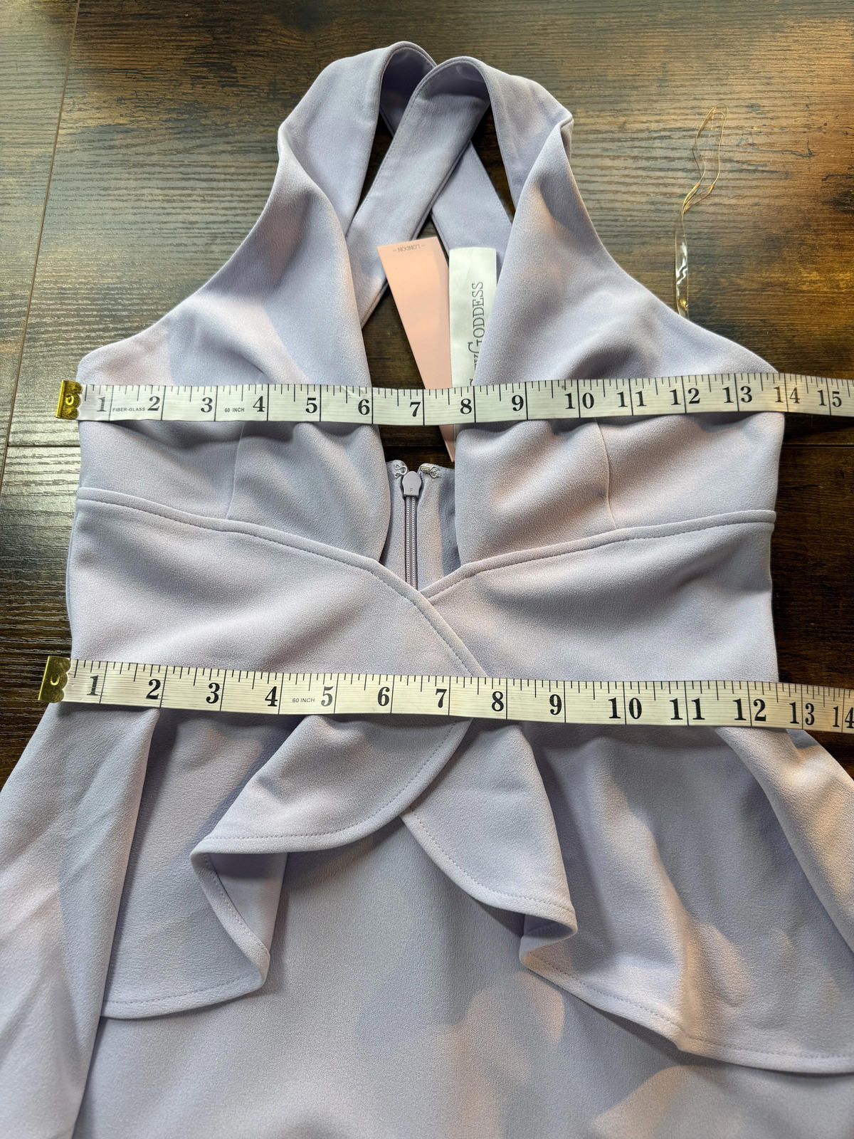 City Goddess Lilac Cross Front Peplum Dress UK 8 BNWT                  .354