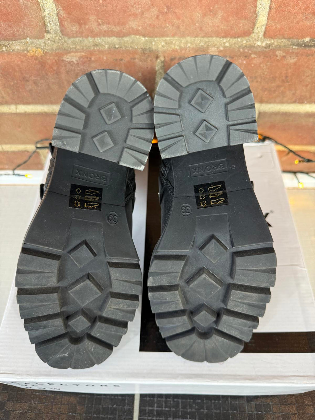 🖤 Bronx ‘Sky’ Black Leather Buckle Ankle Boots | Size EU 39 UK 6