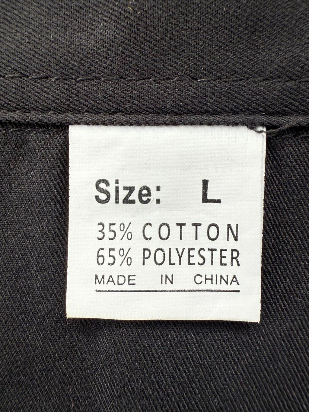 🖤 Black Long Sleeve Button-Up Shirt – Size L (fits XL / UK 46–48”) NUM 15