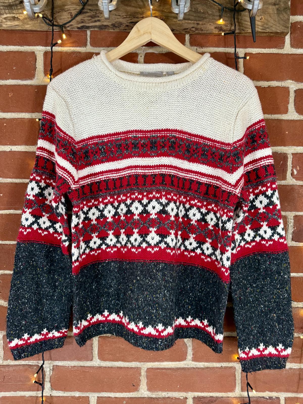 🧶Croft & Barrow Petite Fair Isle Jumper Red/Grey/White (Petite Large) #65